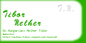 tibor melher business card